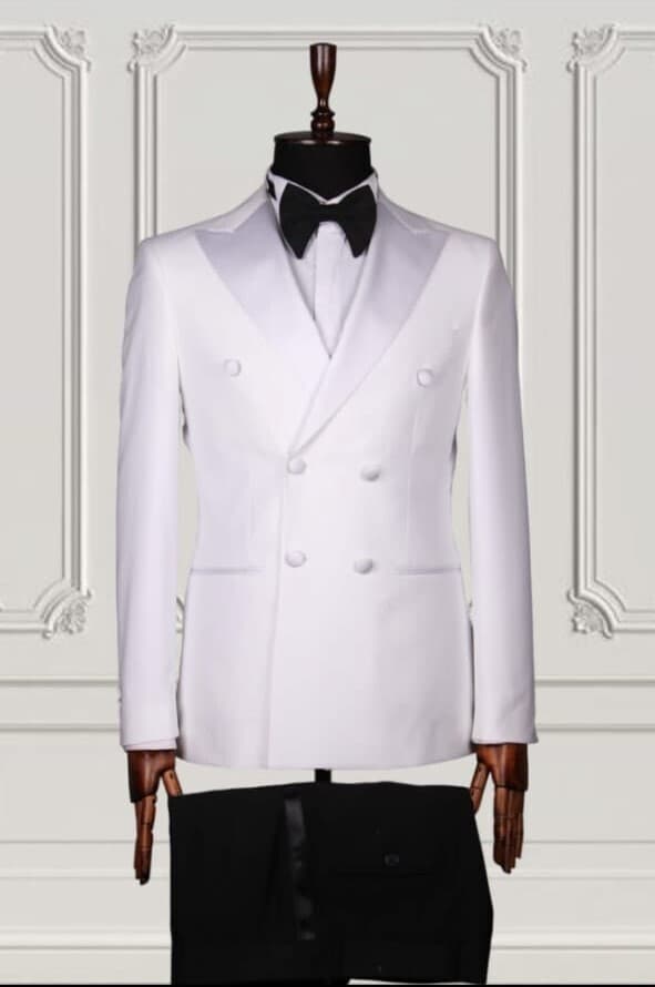 Λευκο Διπλόσταυρο Σμόκιν White Prestige Collection